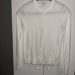 J. Crew Women's White Button-Up Cardigan XXS